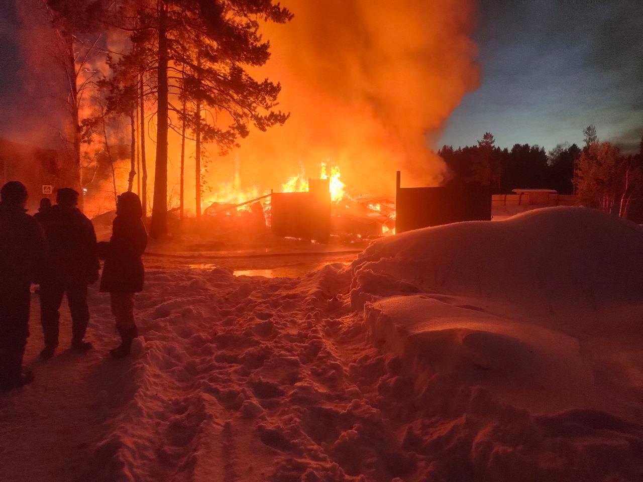 Пожар в с.Максимиха.